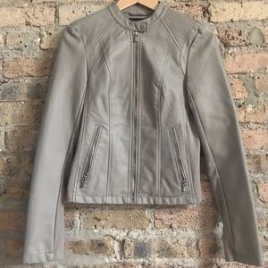 Never Worn! Faux-leather moto jacket